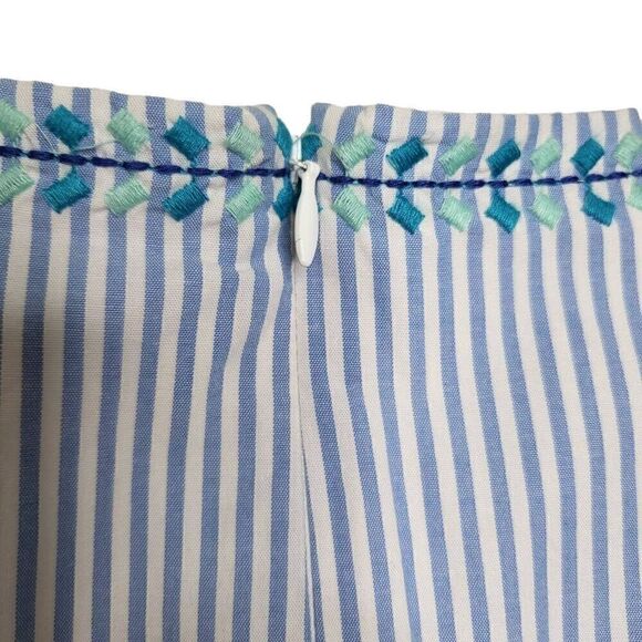 Vineyard Vines Pop Embroidered Floral Stretch Stripe Shift Dress Nautical Size 0 - Picture 8 of 10